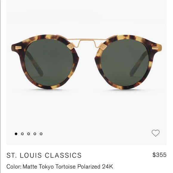 KREWE Accessories - krewe st. louis glasses matte tokyo tortoise 24k